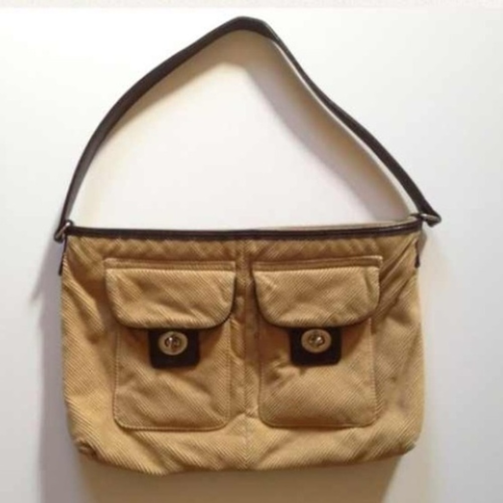 Cute corduroy bag with pleather trim